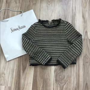 ZARA Tweed Top Party